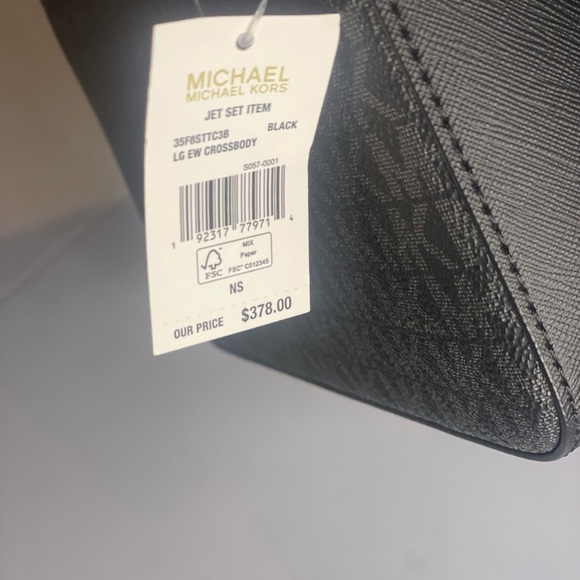 Michael Kors Jet Set Large East‎ West Black Crossbody Bag BNWT - Picture 6 of 6